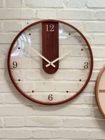 ساعت دیواری مدرن چوبی و شیشه - تصویر 5