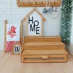 استند سه پله کشودار حصیری