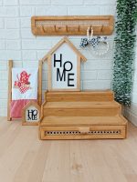 استند سه پله کشودار حصیری