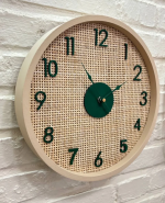 ساعت دیواری حصیرچوب - تصویر 4
