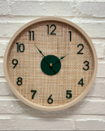 ساعت دیواری حصیرچوب - تصویر 5