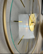 ساعت دیواری فلز و شیشه آونگ متحرک - تصویر 2