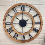 ساعت دیواری مدرن چوبی فلزی