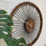 ساعت دیواری مدرن چوب خط - تصویر 2