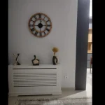 ساعت دیواری مدرن چوبی فلزی - تصویر 5