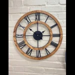 ساعت دیواری مدرن چوبی فلزی - تصویر 3