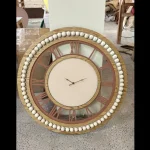 ساعت دیواری مدرن چوبی مهره دار - تصویر 3