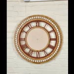ساعت دیواری مدرن چوبی مهره دار - تصویر 2