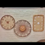 ساعت دیواری مدرن چوب خط - تصویر 5