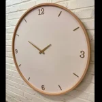 ساعت دیواری مدرن چوبی خط و عدد - تصویر 4