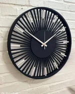 ساعت دیواری مدرن چوب خط - تصویر 6