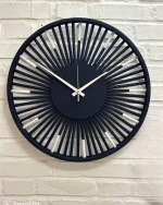 ساعت دیواری مدرن چوب خط - تصویر 7