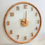 ساعت مدرن چوب و شیشه