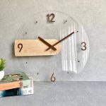 ساعت دیواری چوبی شیشه ای افرا - تصویر 2
